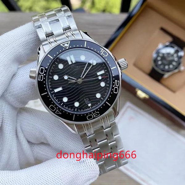 

mens watch automatic mechanical watches 44mm stainless steel strap classic wristwatch for men waterproof design wristwatches gift sports sty, Slivery;brown