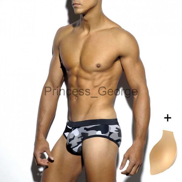 

men's swimwear mens swim briefs bikini swimwear camouflage men's swimming trunks with pad short man swimsuit beach swimming trunks