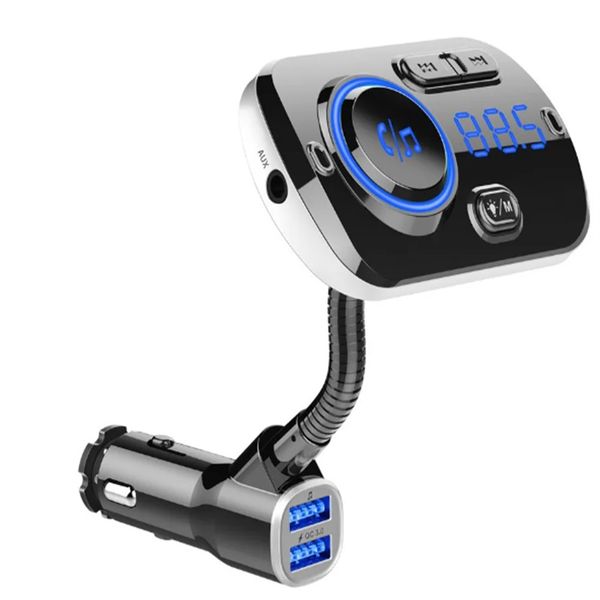 

bc49aq new car bluetooth mp3 car fm transmitter qc3.0 ambient light voice assistant