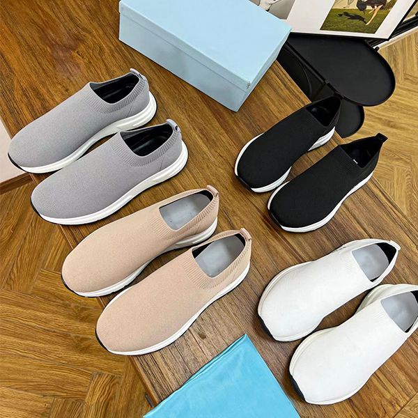 

designer men's shoes laceless summer knitted socks breathable lazy person one foot sports shoes not tie lazy socks shoes driving rest a, Black