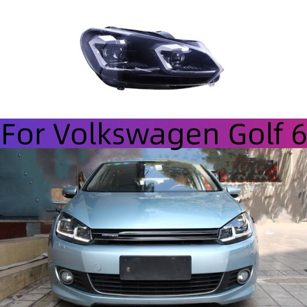 

car led headlight for volkswagen golf 6 head light parking running start up animation streamer turn signal xenon lens front lamp
