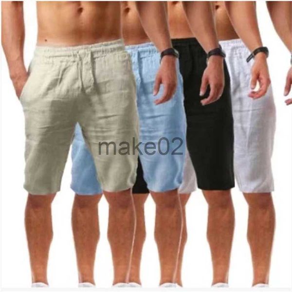 

men's shorts 2022 new men's cotton linen shorts pants male summer breathable solid color linen trousers fitness streetwear s5xl x0, White;black