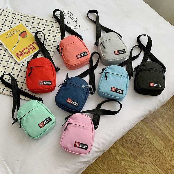 

canvas small bag mobile phone bag men's 2023 new trend crossbody student internet celebrity versatile small bag mini canvas bag