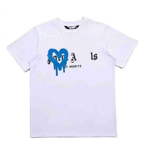 

summer mens women palms palmangel t shirt palms designers letter print men's women's t-shirt round neck short sleeve casual tees r, White;black