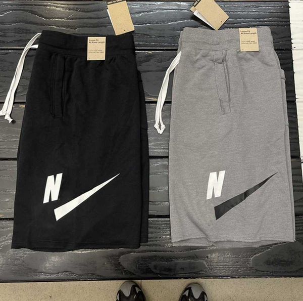 

mens shorts tech designer shorts classic raw edge shorts sports shorts n print casual fashion womens shorts black and grey two colors large, White;black