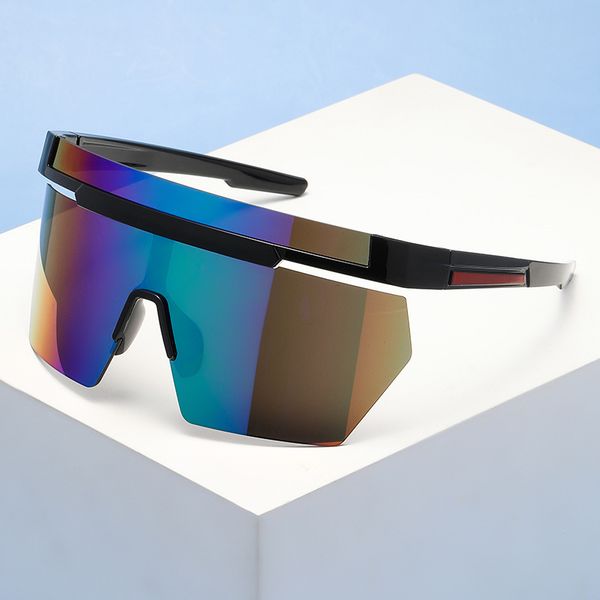 

wholesale sunglasses polarized luxurys designers sunglasses men outdoor sports cycling mirror fashion one piece sunglasses large frame sun s, White;black
