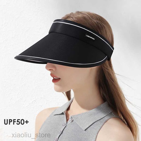 

wide brim hats 2023 new summer breathable sun hats for women adjustable uv protection visor outdoor sports fashion sunscreen capsun block hk, Blue;gray