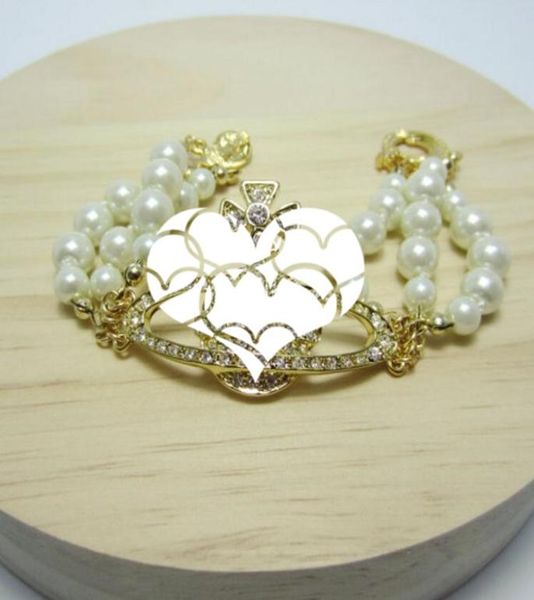 

new product 3 layers pearl orbital necklace lady rhinestone satellite planet necklace gift party fast delivery4308923, Silver