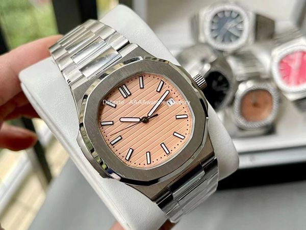 

designer watches luxury nautilus pp 5711 mens watch automatic machinery 2813 movement watches stainless steel luminous waterproof wristwatch, Slivery;brown