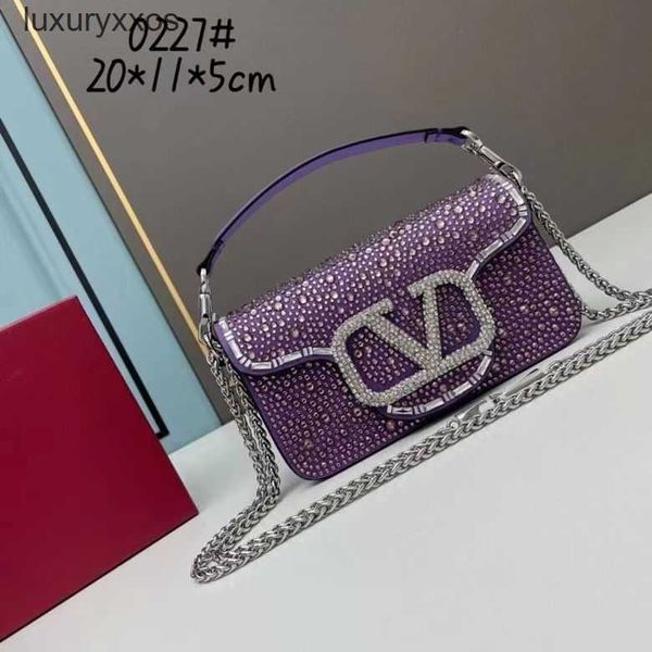 

bling valention buckle mini diamond one designer bags loco handbag imitation crystal handheld bag shoulder crossbody chain a2a7