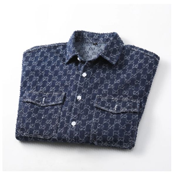 

2023 designers coats jackets men women jacquard letter colpus front pocket paris denim lapel neck blue m-3xl, Black;brown