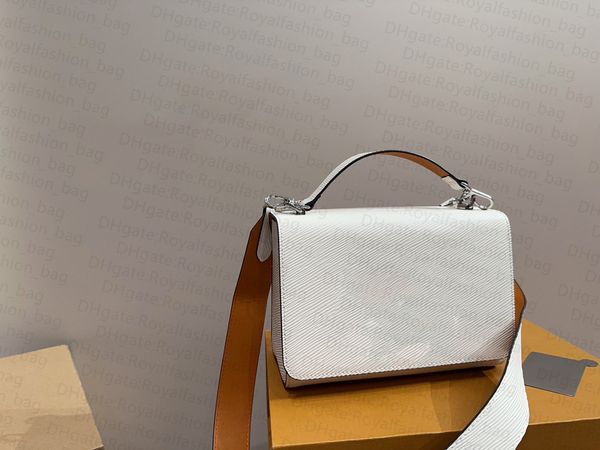 

luxury twist bag water wave leather shoulder bag women square flap bag metal color sequins rotating opening designer bag