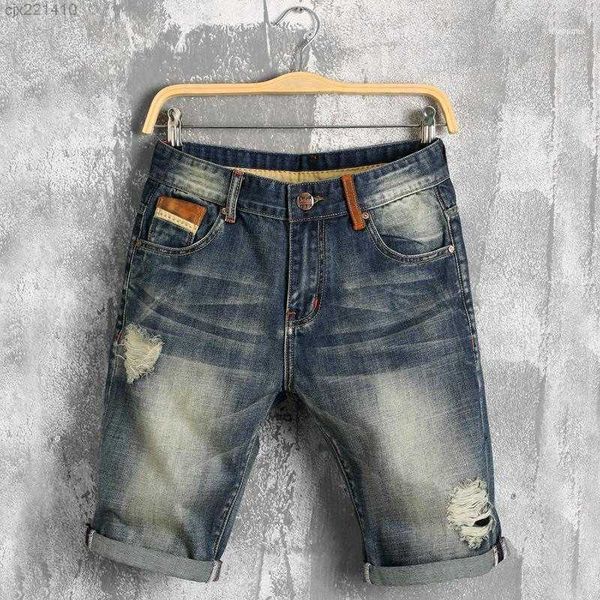 

men's jeans shorts 2022 summer short thin jean homme 88% cotton elasticity korean youth jean1 kz8d kz8d