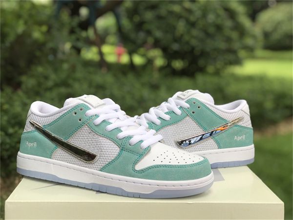 

limited reelase authentic april skateboards x dunks low sb fd2562-400 running shoes trainers sports sneakers double box