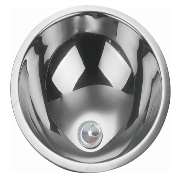 

stainless steel round sink 400x160mm polished golden painted rv caravan gr-578