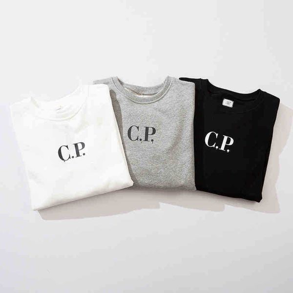 

men's hoodies sweatshirts clothing company sweatshirt cp lens side pocket design letter print pullover loose round neck sweater men and, Black