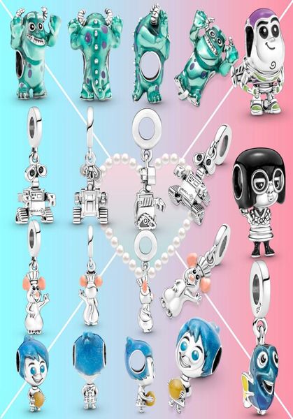 

925 silver fit charm 925 bracelet for women's/men's fashion wear sterling silver bead charms set pendant diy fine beads jewelry752, Bronze;silver