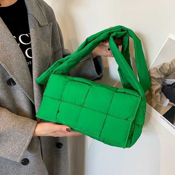 

bottegas bag tote 22 autumn and winter women's net red space cotton clothes small design woven shoulder crossbody venetas handbags zc