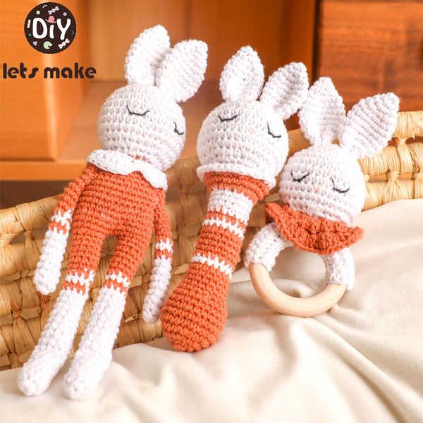 

soothers teethers baby music rabbit rattles for kids animal crochet giraffe rattle wooden ring babies gym montessori children's toys 23
