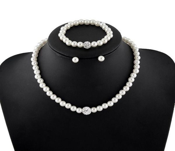 

isang trendy elegant pearl wild fashion designer pendant necklaces jewelry set womens pearl necklace bracelet earrings bridal jewe4548625, Silver