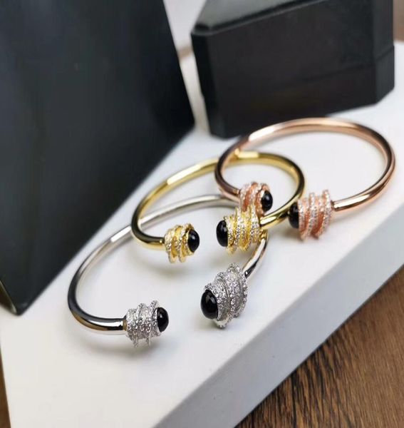 

2020 premium brand jewelry latest gem bracelet womens color stone bracelet designer jewelry women bracelets fashion bangles jewelr9944877, Black