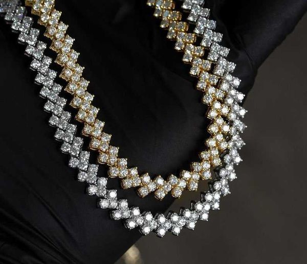 

new design riviere diamond necklace 925 sterling silver moissanite tennis necklace