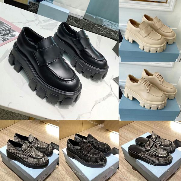 

designer boots monolith casual shoes genuine leather platform heel cloudbust men women dress shoe black shoes classic matte loafers trainers