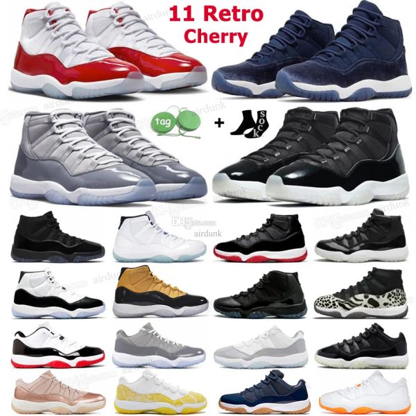 

ell jumpman 11 basketball shoes retro cherry 11s midnight navy cool grey 25th anniversary bred pure violet j 72-10 mens trainers sport s