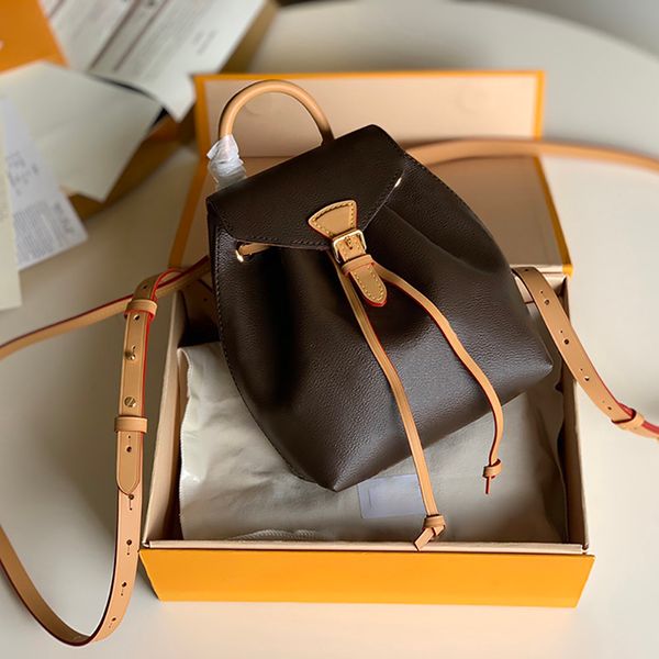 

designer backpack luxury handbag 20cm genuine leather shoulder bag high imitation school bag with box zl214