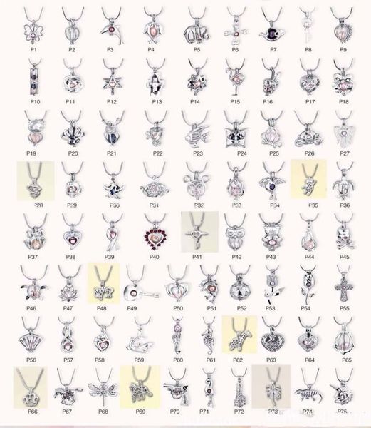 

75 styles in stock 18kgp fashion love wish pearl gem beads locket cages pendants diy pearl necklace charm pendants mountings 1009910480, Silver