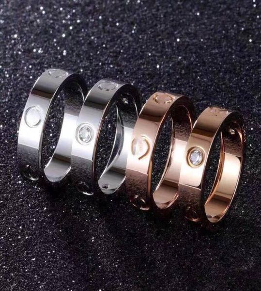 

love screw ring mens rings classic luxury designer jewelry women titanium steel alloy goldplated gold silver rose never fade not 8680398
