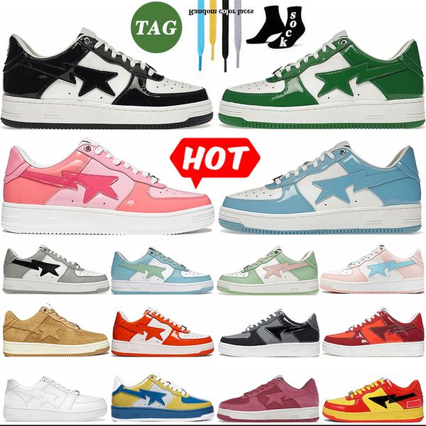 

designer shoes sneakers bapatas plate-forme bapatas shoe star shoes luxury mens trainers triple black white green beige suede women sneakers