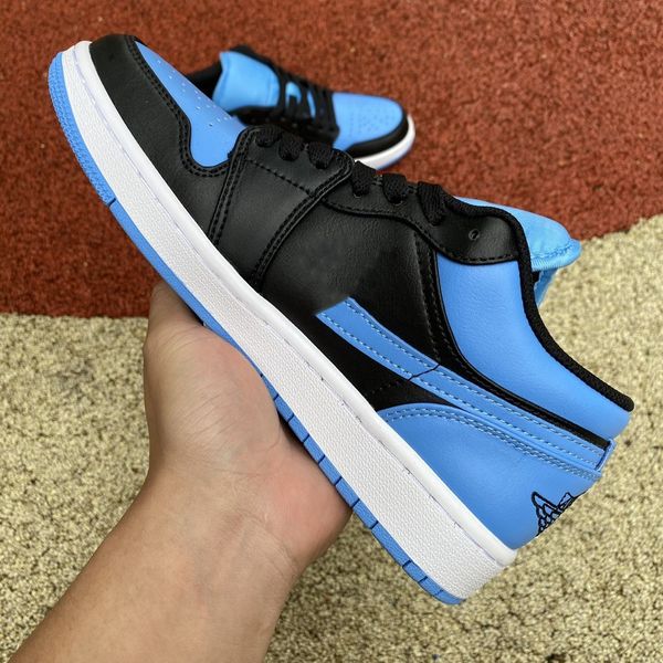 

authentic 1s basketball shoes jumpman 1 low black university blue white men women 2023 latest popular sneakers