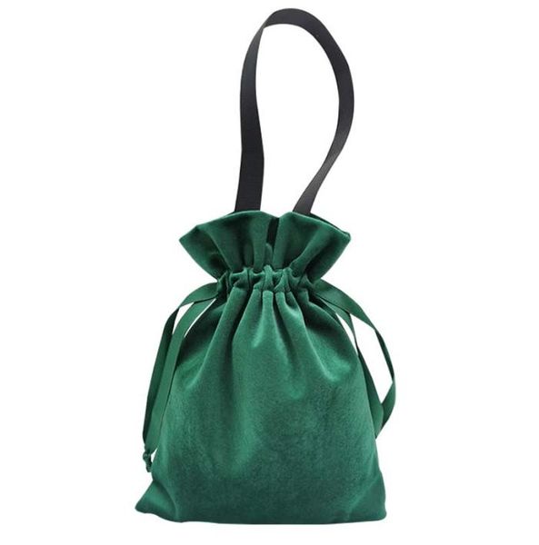 

big velvet jewelry pouch crafts gift packaging bags with drawstring handle color choice 1520 cm1984588, Pink;blue