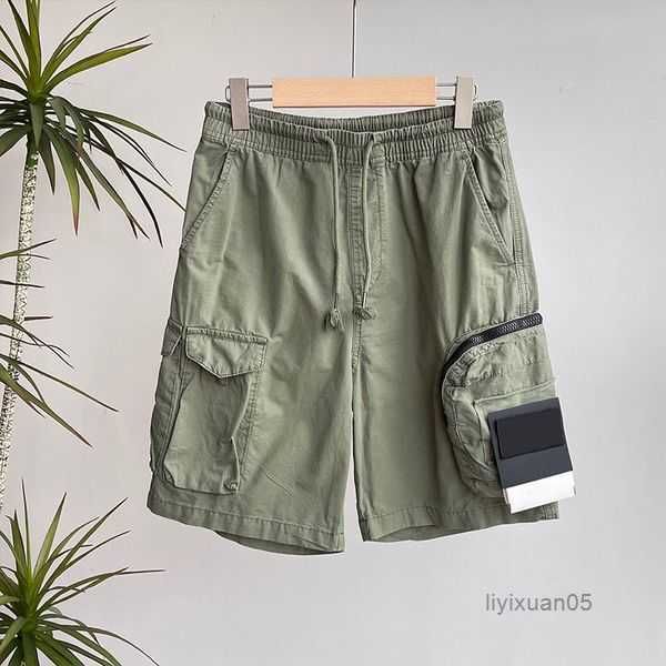 

men's shorts mens designer pockets work five-piece pants stones island womens summer sweat multi-function thigh short loose high street, White;black