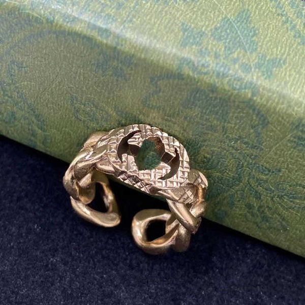 

new double adjustable open brass material fashion versatile ring, Silver