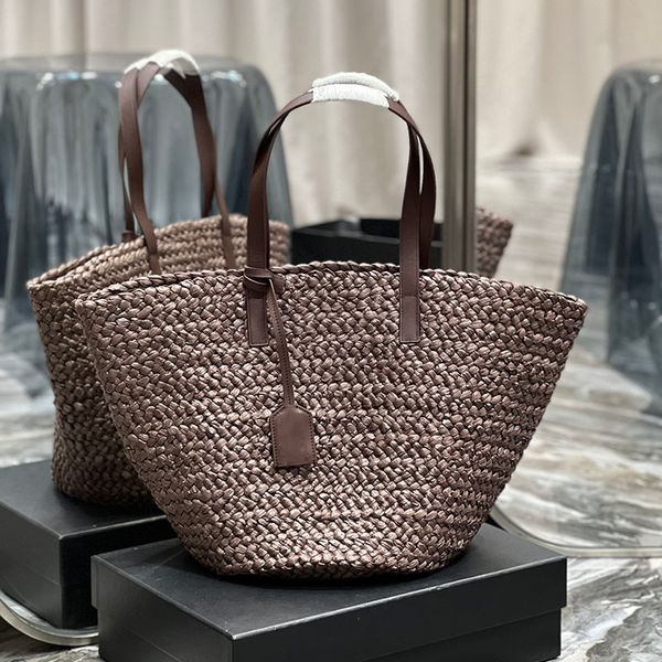 

straw totes shoulder shopping bags beach underarm handbags crossbody bag laffia grass knitting hobo women handbag purse messenger lady walle