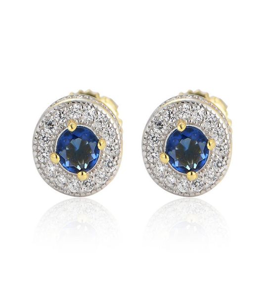 

allergic 925 sterling silver earrings men women hip hop screwback stud earrings nice jewelry gift whole1889277, Golden;silver