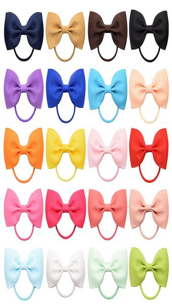 

colors euro fashion girl kids hair accessory princess candy color bow knot hairband for children 275 inch2430826, Slivery;white