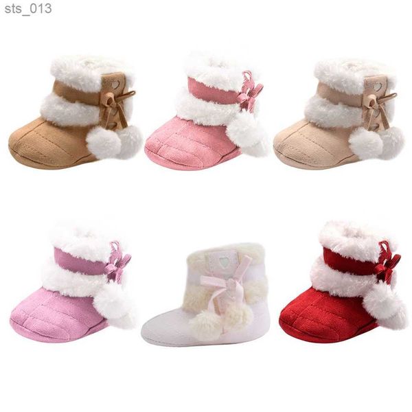 

winter snow baby boots 6-colors warm fluff balls bootiestoddler newborn girl anti-slip prewalker shoes trainers first walker