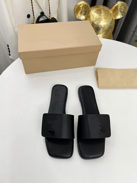 

wholesale summer brand designer women flip flops slipper fashion genuine leather slides sandals metal 0623, Black