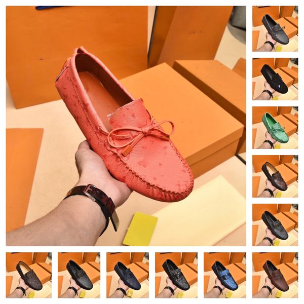 

193model genuine leather men casual shoes luxury brand italian men loafers moccasins breathable slip on black driving shoes plus size 38-46