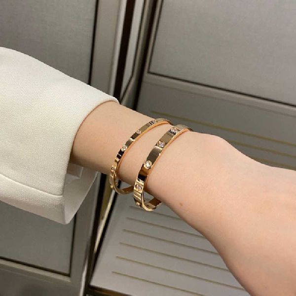 

designer v gold high edition sterling silver screw love bracelet 18k rose cnc wide no diamond 4 10 full bv0x, Black