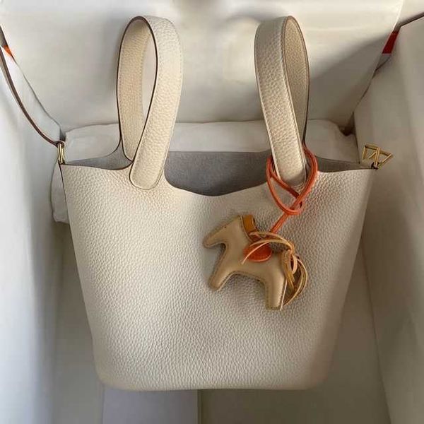

wholesale designer h ormes totes handbags vegetable basket children's bag carrying luxury water bucket elephant gray real cowhide 2023