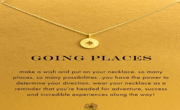 

with card cute dogeared necklace with polaris compass going places silver and gold color no fade and 227863