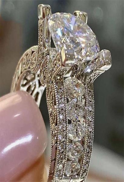 

sell vintage fine jewelry 925 sterling silver marquise cut white z cz diamond gemstones women wedding engagement band ring7235614, Slivery;golden