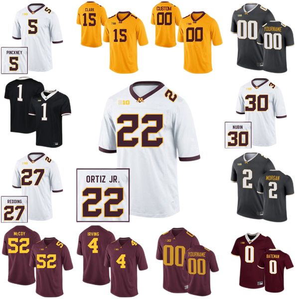 

ncaa s-6xl minnesota golden gophers college football jerseys nyles pinckney chris autman ky thomas daniel jackson antoine winfield jr. casey, Black