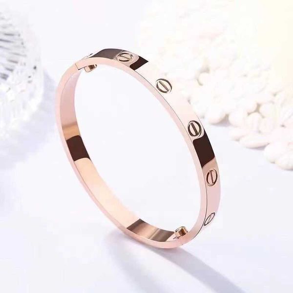 

original designer new classic 18k rose gold love bracelet for men and women wide and narrow edition diamond four diamond couple colorless br, Black