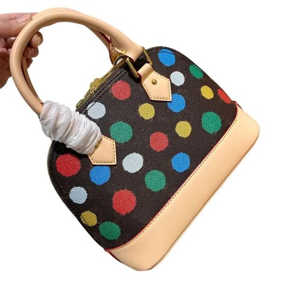 

designer bag bandouliere tote bag women's luxury leather purse fashion shopping crossbody bag classic polka dot print shoulder bag