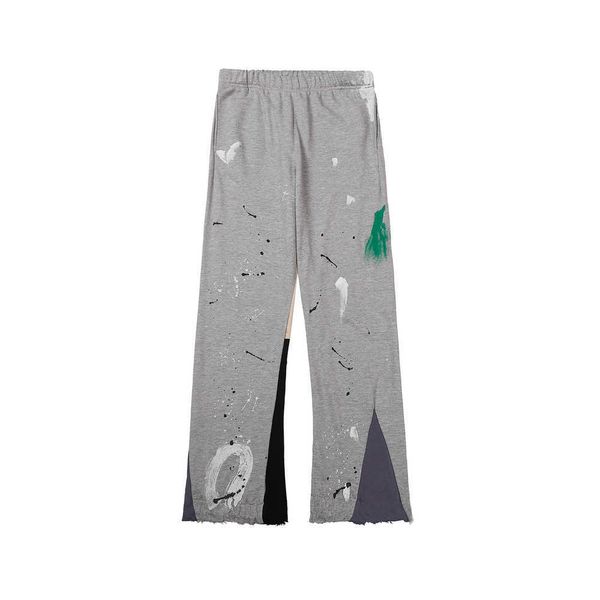 

mens designer pants vintage los angeles cargo joggers sweatpant cargos graffiti print sweatpants splash ink jogger a04tdlr, Black